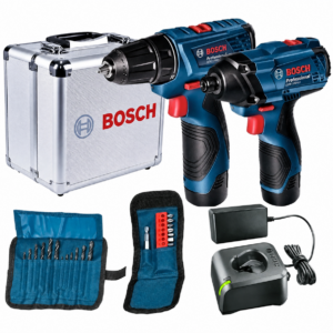 Combo Taladro GSR 120-LI + Atornillador Impacto GDR 120-LI 12V + 23 Accesorios Bosch